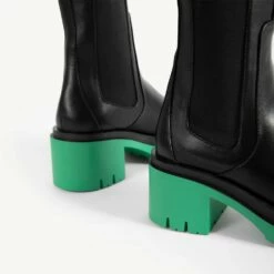 RAID Region Ankle Boot In Green -Raid London Sales Store Region Black Green 5