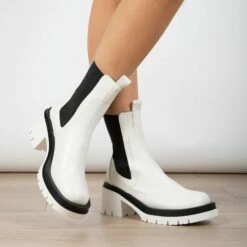 RAID Region Ankle Boot In White -Raid London Sales Store Region White 3