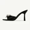 RAID Renee Heeled Mule In Black Satin -Raid London Sales Store Renee Black 5