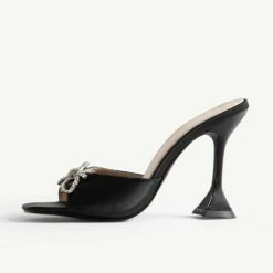 BEBO Rizzle Heeled Mule In Black -Raid London Sales Store Rizzle Black 4