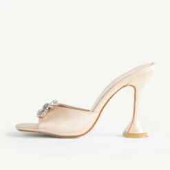 BEBO Rizzle Heeled Mule In Champagne -Raid London Sales Store Rizzle Champagne 4