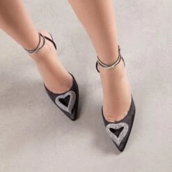 RAID Roana Stiletto Pump In Black Satin -Raid London Sales Store Roana Black 2