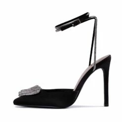 RAID Roana Stiletto Pump In Black Satin -Raid London Sales Store Roana Black 5 804b1321 78c0 4ac6 ac46 b3876541d1e7
