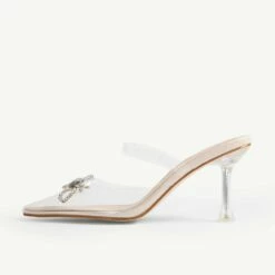 BEBO Rupika Perspex Mule In Nude -Raid London Sales Store Rupika Nude 4