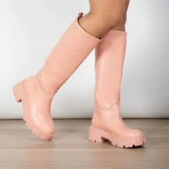 RAID Ryder Chunky Long Boot In Pink