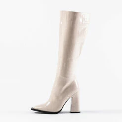 RAID Sphere Long Boot In Nude Croc -Raid London Sales Store SPHERE white 3186247f 9656 4a3d 9028 4bc76502e8e0