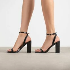 RAID Sabina Block Heeled Sandal In Black -Raid London Sales Store Sabina Black 1