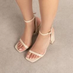 RAID Sabina Block Heeled Sandal In Nude -Raid London Sales Store Sabina Nude 2