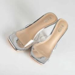 RAID Sailor Heeled Mule In Silver -Raid London Sales Store Sailor Silver 4