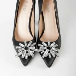 BEBO Savvy Court Heel In Black -Raid London Sales Store Savvy Black 5