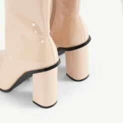 RAID Saylor Block Heeled Ankle Boot In Nude -Raid London Sales Store Saylor Nude 5