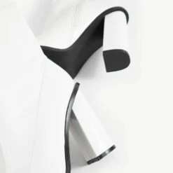 RAID Saylor Block Heeled Ankle Boot In White -Raid London Sales Store Saylor White 5