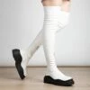 RAID Serina Over The Knee Boot In White -Raid London Sales Store Serina White 2