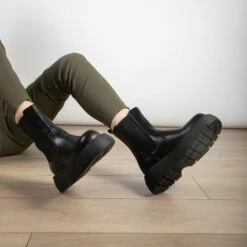 RAID Shelah Chunky Ankle Boot In Black -Raid London Sales Store Shelah Black Black 4