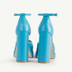 RAID Sheryl Platform Heel In Blue -Raid London Sales Store Sherly Blue 5