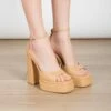 RAID Sheryl Platform Heel In Nude
