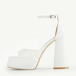 RAID Sheryl Platform Heel In White -Raid London Sales Store Sherly White 4