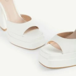 RAID Sheryl Platform Heel In White -Raid London Sales Store Sherly White 5