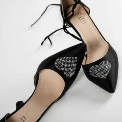 RAID Sidney Heeled Pump In Black Satin -Raid London Sales Store Sidney Black 4