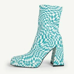 RAID Silonna Ankle Boot In Blue Multi -Raid London Sales Store Silonna Blue White 1