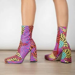 RAID Silonna Ankle Boot In Multi -Raid London Sales Store Silonna Multi 2