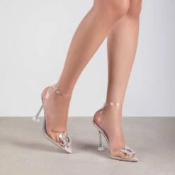 BEBO Sterling Barely There Heel In Silver