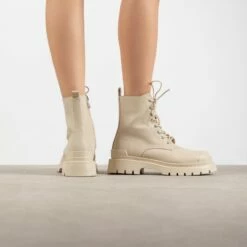 RAID Stifle Chunky Ankle Boot In Ecru -Raid London Sales Store Stiffle Ecru 3