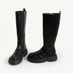 RAID Sylvie Chunky Long Boot In Black -Raid London Sales Store Sylvie Black 5
