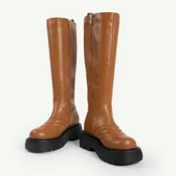 RAID Sylvie Chunky Long Boot In Camel -Raid London Sales Store Sylvie Camel 5