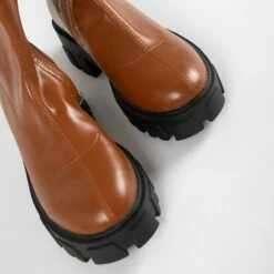 RAID Tackle Chunky Ankle Boot In Tan -Raid London Sales Store Tacke Tan 4