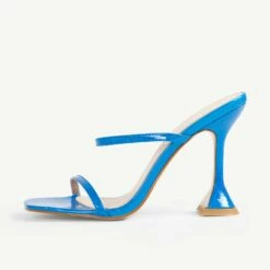 RAID Treesa Heeled Mule In Blue -Raid London Sales Store Treesa Blue 4