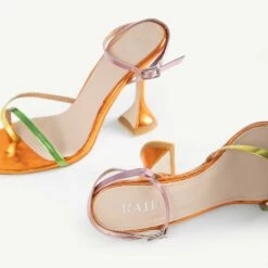 RAID Trevia Heeled Sandal In Orange -Raid London Sales Store Trevia Orange 5