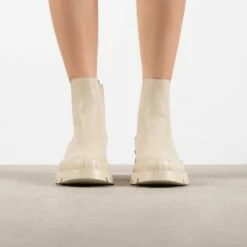 RAID Turner Chunky Ankle Boot In Ecru -Raid London Sales Store Turner3