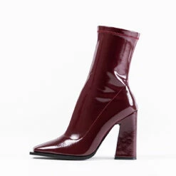 RAID Valencia Block Heeled Boot In Plum
