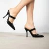RAID Valentina Pointed Toe Mule In Black -Raid London Sales Store Valentina Black 1