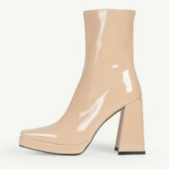 RAID Vista Block Heeled Ankle Boot In Nude -Raid London Sales Store Vista Nude 4