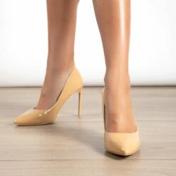 RAID Antix Wide Fit Court Heel In Nude -Raid London Sales Store WF Antix Nude 3