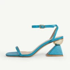 RAID Avelyn Wide Fit Block Heel In Blue -Raid London Sales Store WF Avelyn Blue 1