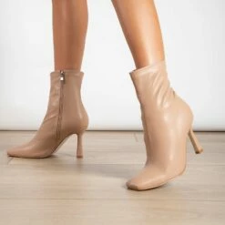 RAID Colbie Wide Fit Ankle Boot In Nude -Raid London Sales Store WF Colbie Nude 4