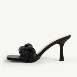 RAID Sandra Wide Fit Padded Mule In Black -Raid London Sales Store WF Sandra Black 1