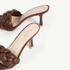 RAID Sandra Wide Fit Padded Mule In Brown -Raid London Sales Store WF Sandra Brown 5