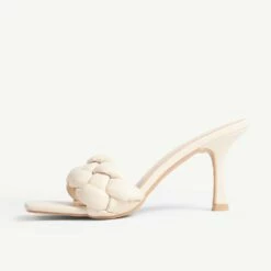 RAID Sandra Wide Fit Padded Mule In Off White -Raid London Sales Store WF Sandra Off White 1