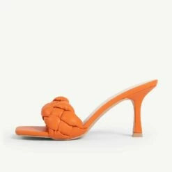 RAID Sandra Wide Fit Padded Mule In Orange -Raid London Sales Store WF Sandra Orange 1