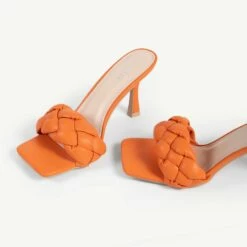 RAID Sandra Wide Fit Padded Mule In Orange -Raid London Sales Store WF Sandra Orange 5
