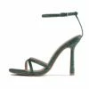 RAID Willia Heeled Sandal In Green Glitter