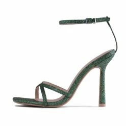 RAID Willia Heeled Sandal In Green Glitter -Raid London Sales Store Wilia Green 5 5e698e31 8479 487f a4a1 a83aa115a8ec