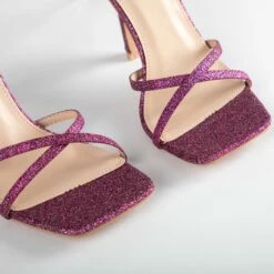 RAID Willia Heeled Sandal In Pink Glitter -Raid London Sales Store Wilia Pink 4