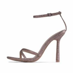 RAID Willia Heeled Sandal In Rose Gold Glitter