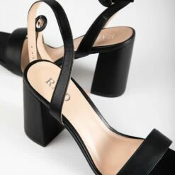 RAID Wink Block Heeled Sandal In Black -Raid London Sales Store Wink Black 4