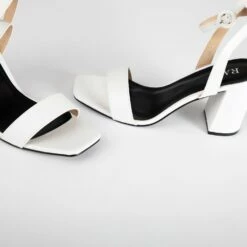 RAID Wink Block Heeled Sandal In White -Raid London Sales Store Wink White 4